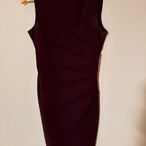 Calvin Klein Deep Burgundy Midi Dress